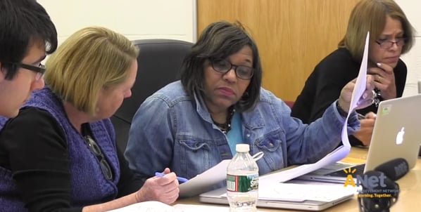 Staff at Condon Elementary School in Boston collaborate.
